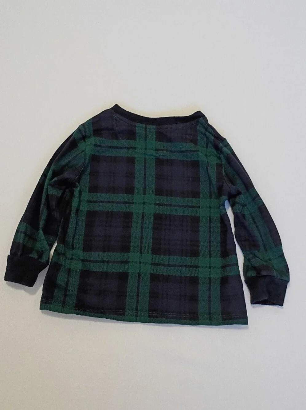 Polo Ralph Lauren Plaid Holiday Polo Bear Long Sleeve Size 18M Black Green